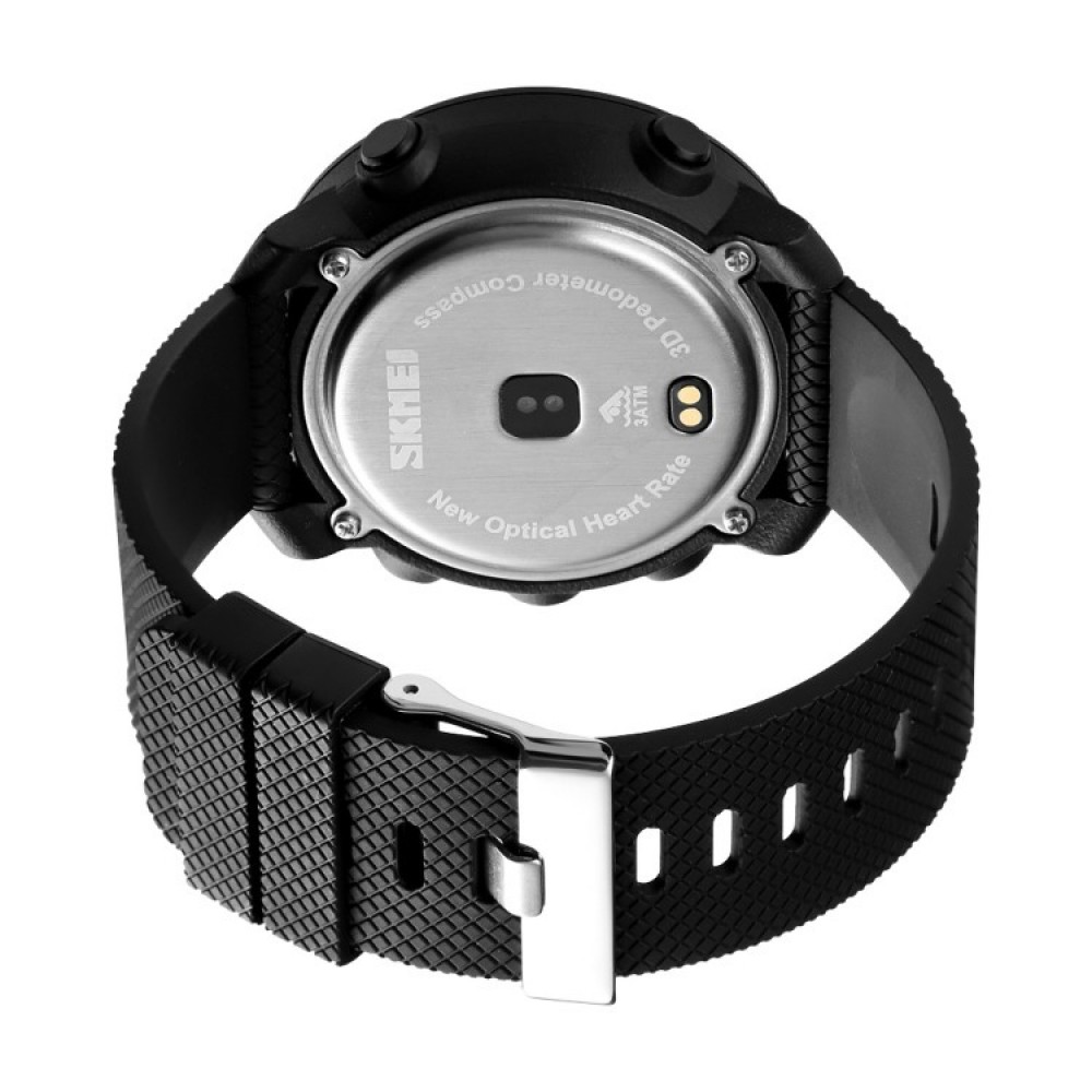 Смарт часы SKMEI 1511 Чёрно-серебристые с Bluetooth, шагомером и компасом