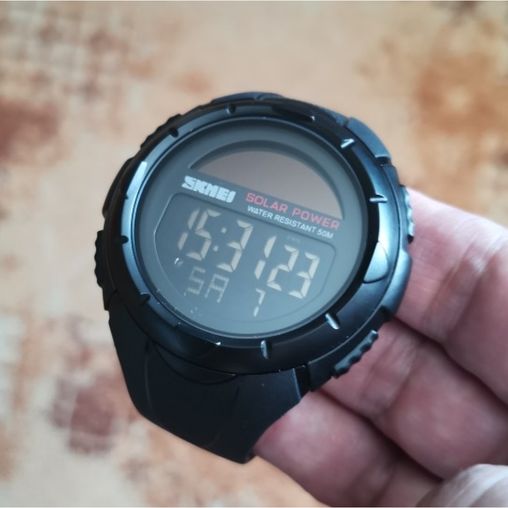 Наручные часы SKMEI 1405 Чёрные с солнечной батареей