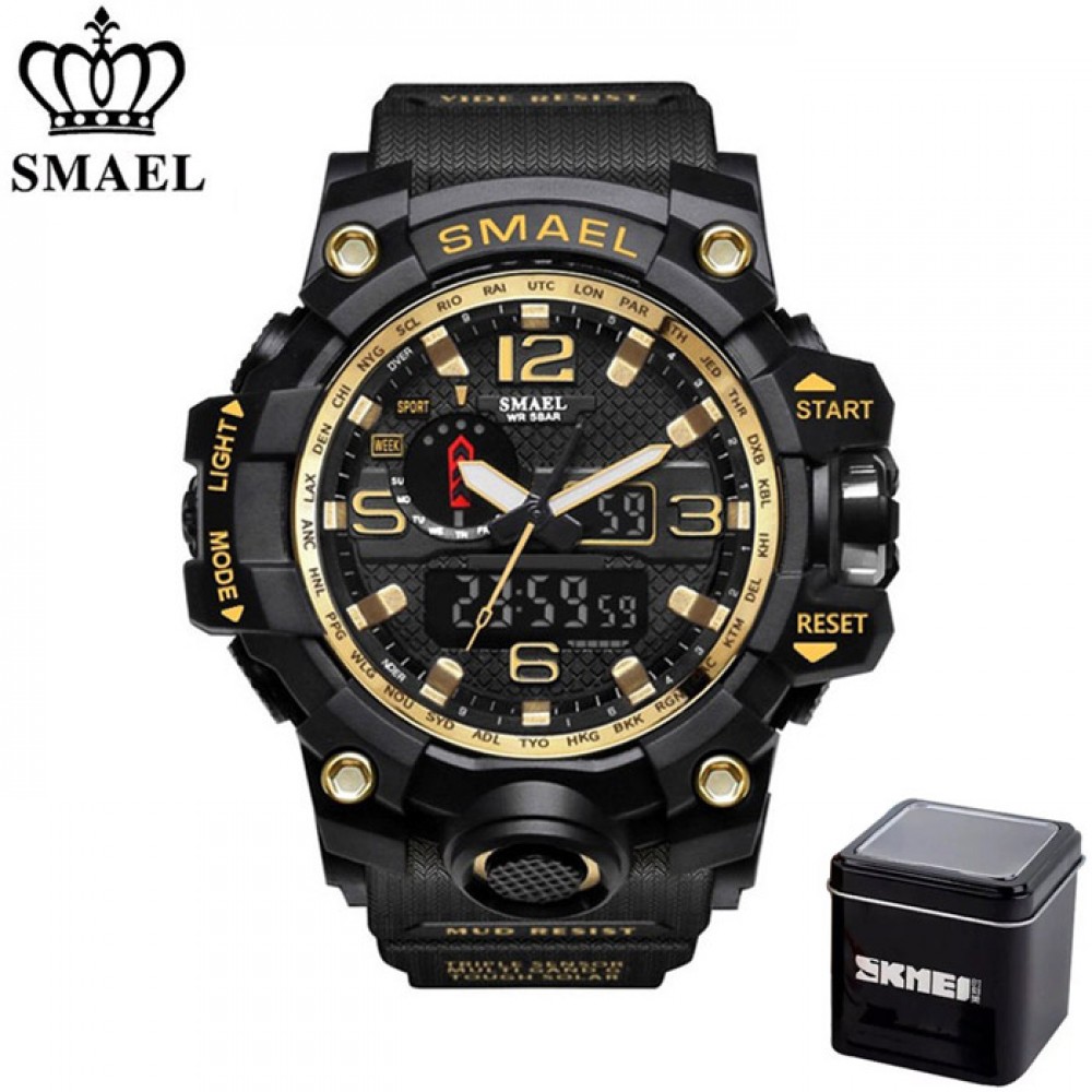 Наручные часы SMAEL 1545 Чёрно-золотые